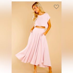 Skirt and Crop Top Set